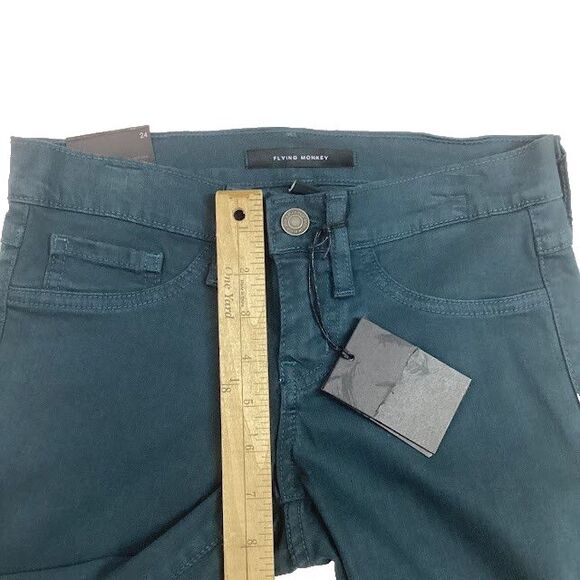 Flying Monkey Jeans -Women's 24 -Dark Green -Skinny -Cotton/Polester/Rayon- NWT! - Picture 9 of 11